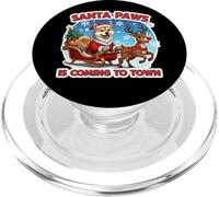 Santa Paws Arrive en Ville, Noël et s'amuse pour Les propriétaires de Chiens Chinook PopSockets PopGrip pour MagSafe