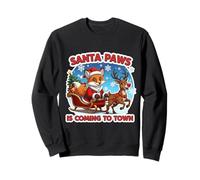 Santa Paws Arrive en Ville, Noël, pour Les Amoureux des Renards Sweatshirt