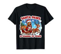 Santa Paws Arrive en Ville, Noël, propriétaire d'un Chien Bloodhound T-Shirt