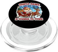 Santa Paws Arrive en Ville, Noël, propriétaire d'un Hamster, Pet Fun PopSockets PopGrip pour MagSafe