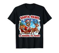 Santa Paws Coming to Town Christmas Terrier Australien T-Shirt