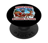Santa Paws is Coming Christmas Xoloitzcuintli Propriétaire de Chien PopSockets PopGrip Adhésif