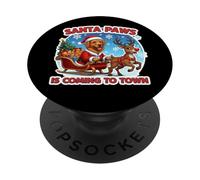 Santa Paws is Coming Nova Scotia Duck Tolling Retriever Christmas PopSockets PopGrip Adhésif