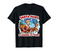 Santa Paws is Coming to Town Christmas Wire Fox Terrier Chien T-Shirt