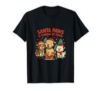 Santa Paws Is Coming To Town Noël T-Shirt
