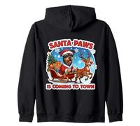 Santa Paws is Coming Town Chien Manchester Terrier de Noël Sweat à Capuche