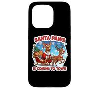 Santa Paws is Coming Town Christmas Cirnecho dell'Etna Chien Coque pour iPhone 15 Pro