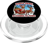 Santa Paws is Coming Town Christmas Cirnecho dell'Etna Chien PopSockets PopGrip pour MagSafe