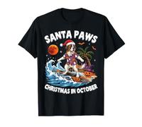 Santa Paws Joyeux Noël en Octobre, Chien Saint-Bernard T-Shirt
