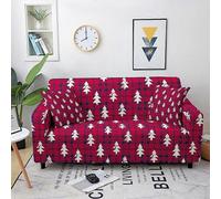 Santa Printed Living Room Sofa Cover Stretch Christmas Couch Cover 1/2/3/4 Seat