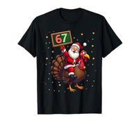 Santa Riding Turkey Take Number 67 Christmas & Thanksgiving T-Shirt