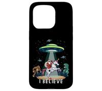 Santa Riding Unicorn Bigfoot Dino UFO Christmas Kids Boys Coque pour iPhone 15 Pro