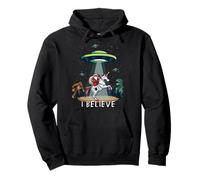 Santa Riding Unicorn Bigfoot Dino UFO Christmas Kids Boys Sweat à Capuche