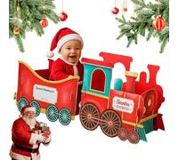 Santa’s Gift Train, Christmas Tree Train Set, Trains, Whimsical Gingerbread Design, DIY Holiday Party Centerpieces Gift Boxes, Family Decor - Deliver Holiday Cheer in Style (#A)