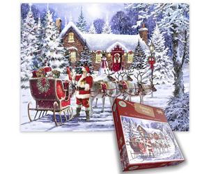 Santa’s Visit 1000 Piece Jigsaw Puzzle - A Magical Christmas Scene Perfect for C