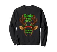 Santa Saw Your Browser History Funny Christmas Tee Sweatshirt