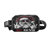 Santa Six Seven Sac banane de course à pied pour petit homme d'affaires étanche avec sangle réglable pour voyage, shopping, course à pied mariconeras de cintura para hombre