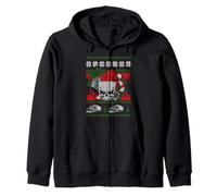 Santa Skull Trucker Funny Ugly Christmas Sweater Xmas Sweat à Capuche