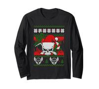 Santa Skull Welder Funny Ugly Christmas Xmas Manche Longue