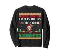 Santa Try to Be a Good Switch Board Operator - Christmas Sweatshirt