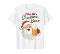 Santa with Beer Mug Full of Christmas Cheer Beer Lover T-Shirt