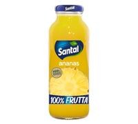 Santal Lot de 24 bouteilles de jus de fruits 100 % goût ananas de 250 ml