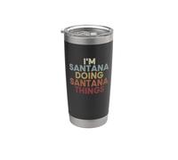 Santana Name Santana Personalized Name First Given Gobelet isotherme en acier inoxydable double paroi