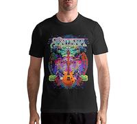 Santana T Shirt Men's Cotton Short Sleeve Fashion Round Neck Tees Manches Courtes(Medium)