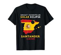 Santander, Spain Great European Total Solar Eclipse 2026 T-Shirt