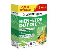 Santarome Bio - Complément alimentaire Bien-être du foie - Artichaut bio & Radis noir - 30 ampoules