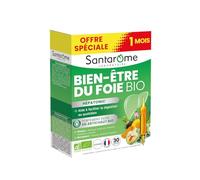 Santarome Bio - Complément alimentaire Bien-être du foie - Artichaut bio & Radis noir - 30 ampoules