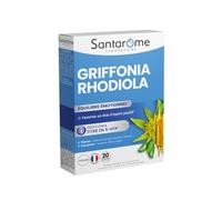 Santarome Phyto – Complément alimentaire Griffonia & Rhodiola – 5‑HTP – 20 ampoules