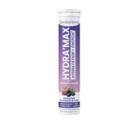 Santarome Bio - Hydra'max - Booster d'hydration et d'énergie - Optimise l'hydratation - Riche en électrolytes - Goût Framboise Myrtille - 20 pastilles effervescentes - France