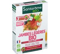 Santarome Complément alimentaire Jambes Légères Bio - Vigne Rouge & Noisetier - 20 ampoules