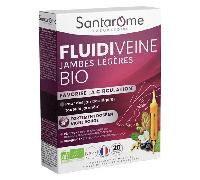 Santarome Complément alimentaire Jambes Légères Bio - Vigne Rouge & Noisetier - 20 ampoules