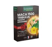 Santarome Bio Maca 1500 Tribulus Ginseng Gingembre Tonus Sexuel 20 ampoules