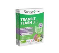 Santarome Complément alimentaire Transit Flash Bio - Aide à la digestion - 15 comprimés