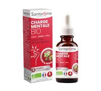Santarome - Charge Mentale Bio - Macérat de Bourgeons Frais - Cassis, Aubépine, Chêne - Gemmothérapie Concentrée - Complément Alimentaire Bio - Surcharge mentale, Fatigue - 30 ml - Fabriqué en France
