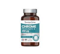 Santarome Complément alimentaire Chrome Picolinate+ 250 µg – Glycémie normale – 60 gélules
