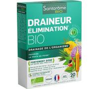 Santarome Draineur Élimination Bio 20 Ampoules - Draineurs - Pharmacie en ligne LaSante.net