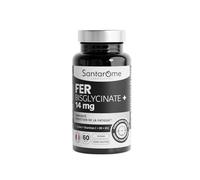 Santarome - Fer Bisglycinate 14 mg - Immunité & Réduction de la Fatigue - Avec Cuivre, Vitamines C, B9 & B12 - Haute Assimilation - Vegan, Sans Gluten - 2 mois - Fabriqué en France