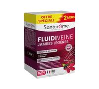 Santarome - Complément Circulation Jambes Légères - Vigne Rouge & flavonoïdes - 60 comprimés 2 mois