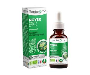 SANTAROME Gemmo Noyer Bio - Digestion & Confort Intestinal - 30 ml - France | Bourgeon de Noyer bio, frais & cueilli à la main en France - Aide au confort digestif - 15 gouttes/jour pures ou diluées