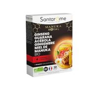 SANTAROME Ginseng Guarana Acérola Gingembre & Manuka Bio - 20 Ampoules