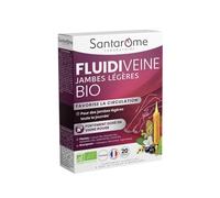 Santarome Complément alimentaire Jambes Légères Bio - Vigne Rouge & Noisetier - 20 ampoules