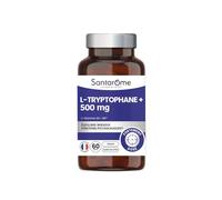 SANTAROME L-Tryptophane 500 mg + B3 B6 - Sommeil & Stress - 60 Gélules | Double cofacteur B3 et B6 - Sommeil réparateur - Plus de sérénité au quotidien - Dose modulable 1 à 2 gélules - France