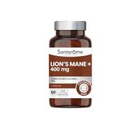 Santarome - Lion’s Mane 400 mg - Complément Alimentaire Crinière de Lion - Concentration & Clarté Mentale - Extrait titré en Bêta-Glucanes 10% - Avec Poivre Noir - Vegan & Sans Gluten - 60 Gélules