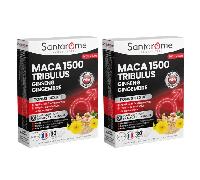 Santarome Maca 1500 Tribulus Ginseng Gingembre Lot de 2 x 30 comprimés