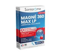 Santarome - Magnésium 360 Ultra Fort - Complément alimentaire à base de 4 sources de Magnésium, Taurine, Vitamines - Stress, Nervosité - Libération prolongée - 30 comprimés - France