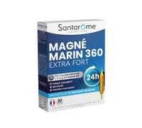 SANTAROME Magnésium Marin 360 mg + B6 - Fatigue - 20 Ampoules Buvables | Magnésium marin en ampoule buvable - Moins de fatigue - Aide à rester zen et détendu - 360 mg en 1 ampoule + B6 - France